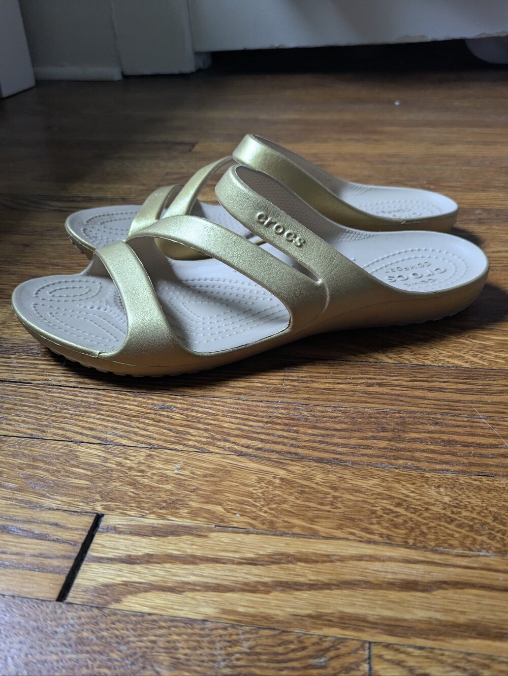 Gold Slide Sandals - Picture 3 of 6